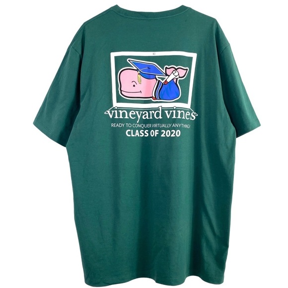 VINEYARD Vines Large Logo T-Shirt in Forest Green - Picture 4 of 6